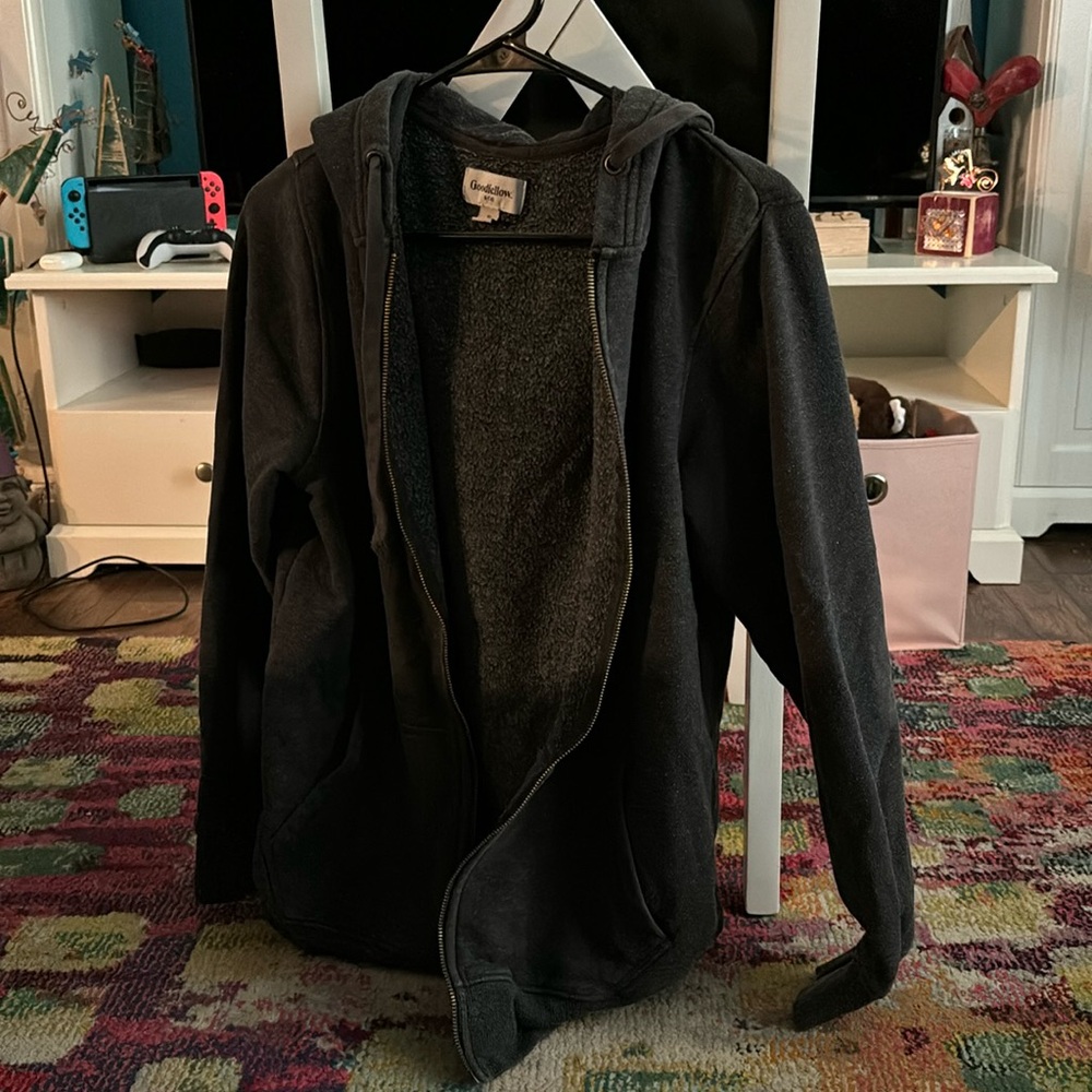 Goodfellow & Co. Dark Grey Zip Up Hoodie Size Small